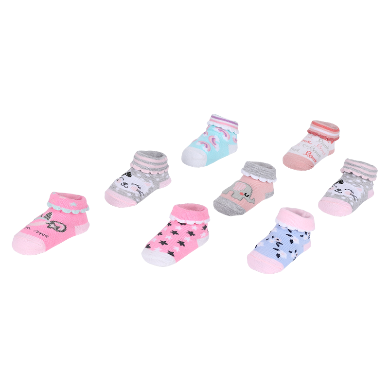 96N 0-24M ถุงเท้าเด็ก unisex ถุงเท้าทารกแรกเกิดเด็กวัยหัดเดิน booties PVC กล่องชุดของขวัญถุงเท้าเด็กสำหรับตลาดอเมริกาเหนือ